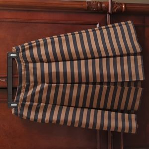 Gold and Black striped midi skirt size 6